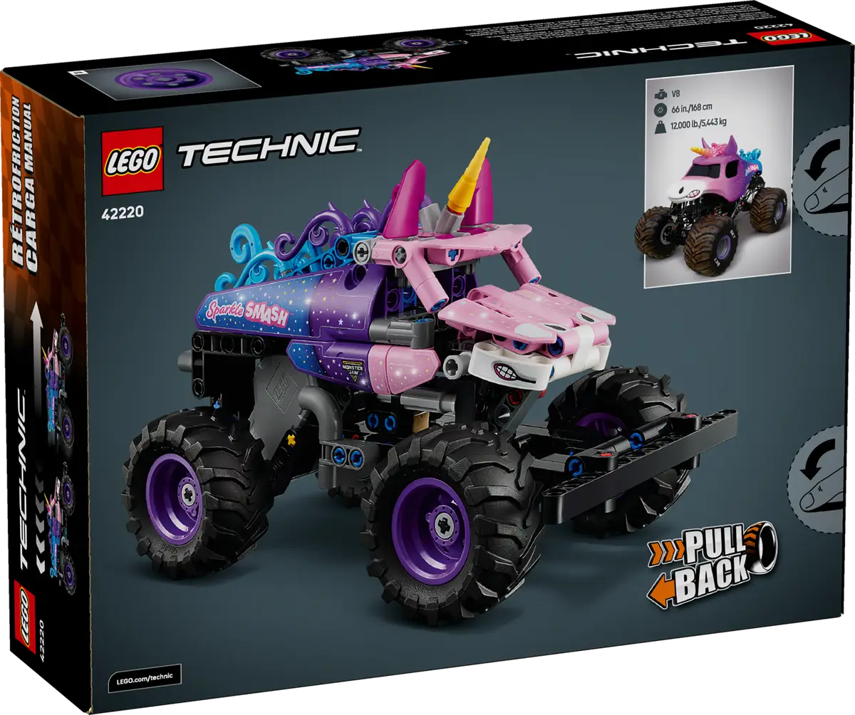 Monster Jam™ Sparkle Smash™ Pull-Back 42220, Lego Technic