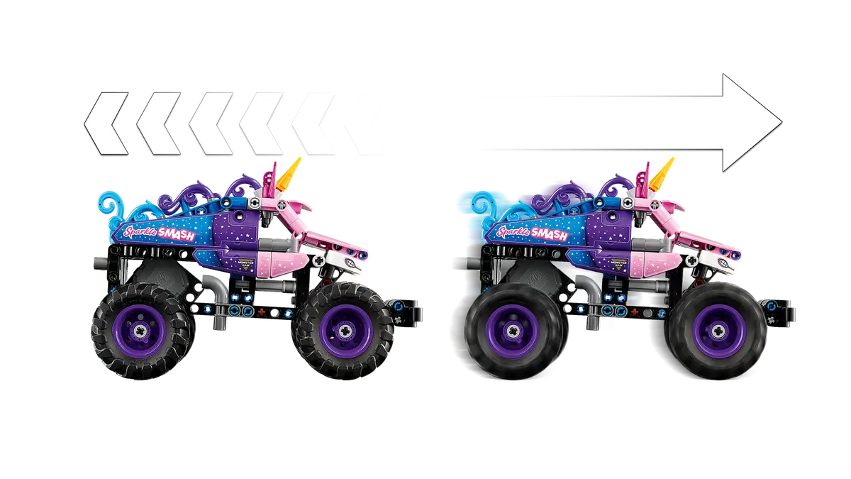 Monster Jam™ Sparkle Smash™ Pull-Back 42220, Lego Technic