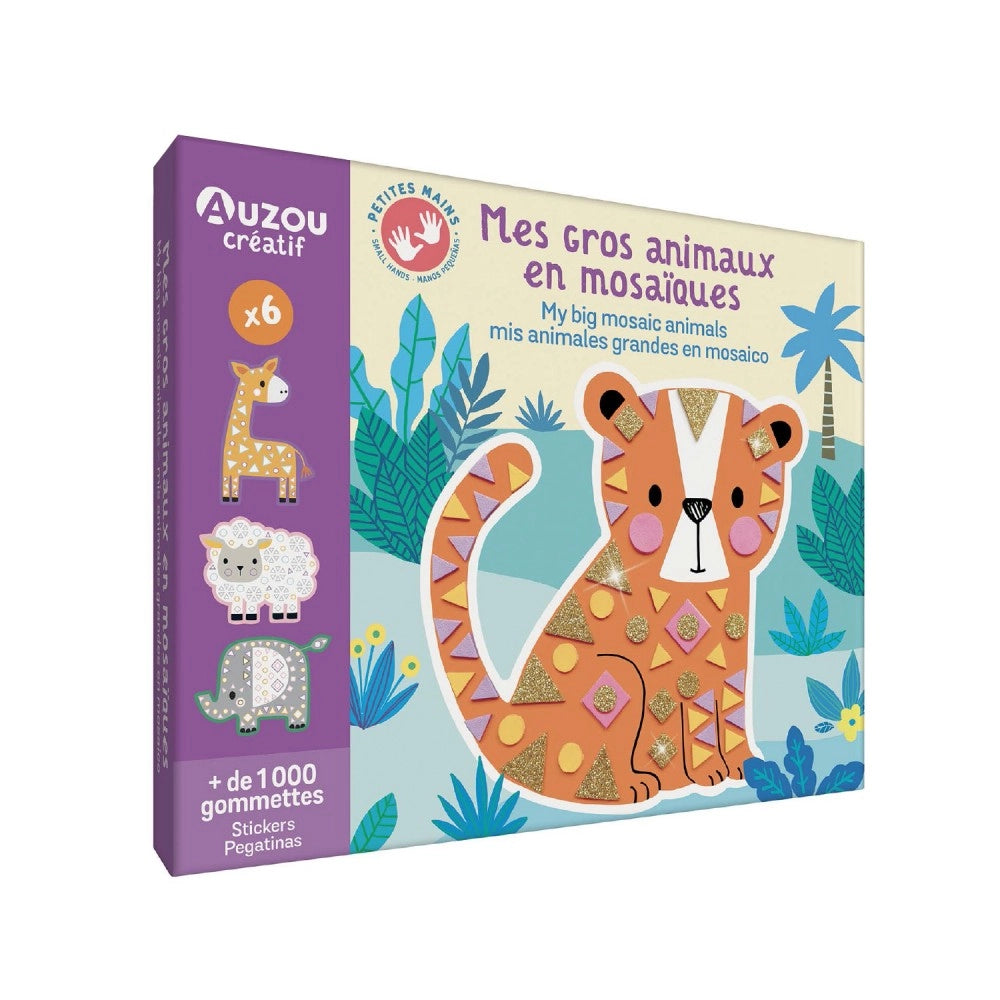 My Artistic Kit: My Big Mosaic Animals, AUZOU