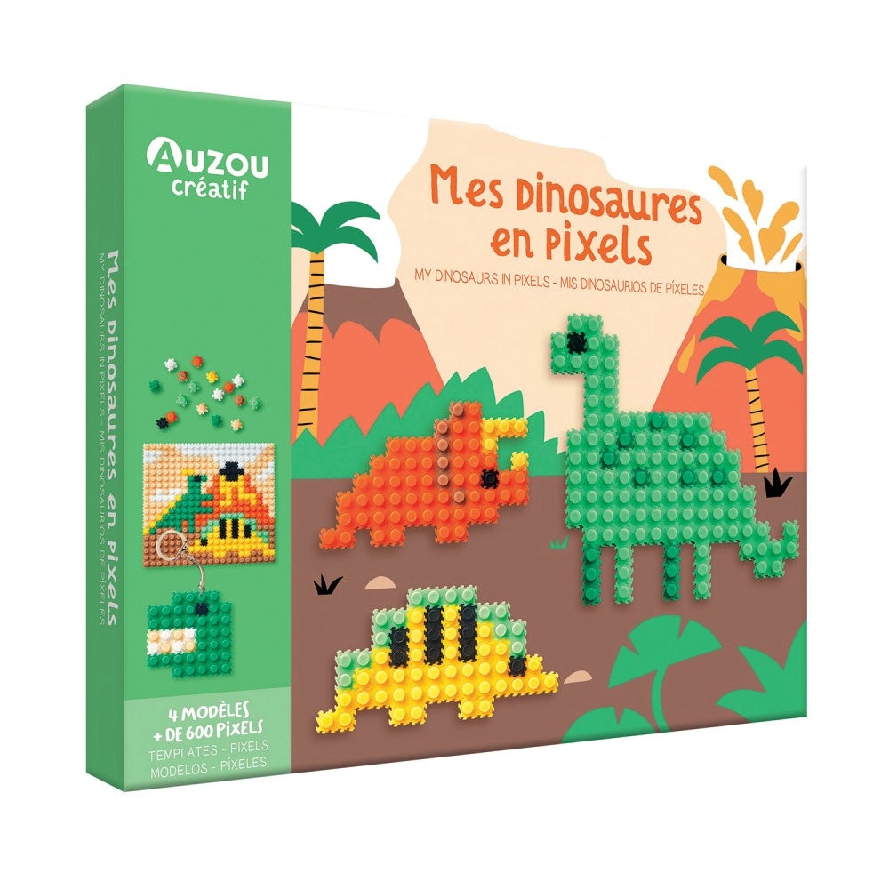 My Artistic Kit: My Pixel Creations - Dinosaurs, AUZOU