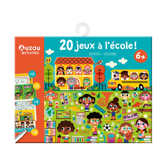 My Games Pouch: 20 Games - School, AUZOU