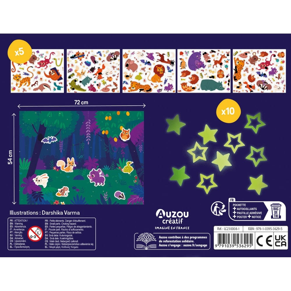 My Little Artist's Activity Kit: My 200 Glow in the Dark Stickers, AUZOU
