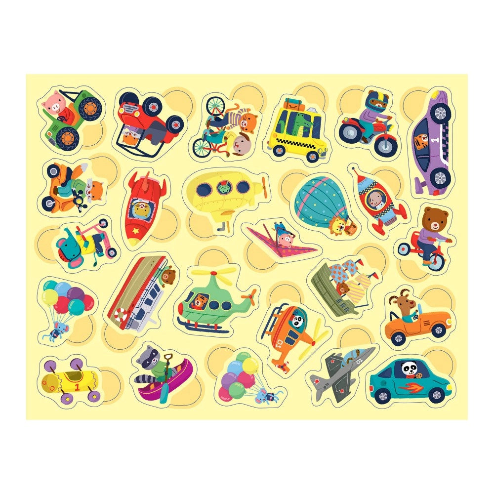 My Metallic Box of Stickers Things That Go, Reusable Stickers, 18 Months+, 300 Stickers In Keepsake Tin