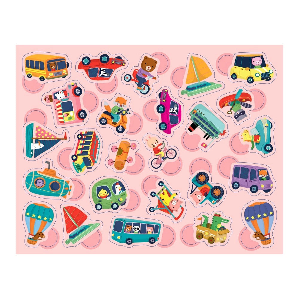 My Metallic Box of Stickers Things That Go, Reusable Stickers, 18 Months+, 300 Stickers In Keepsake Tin