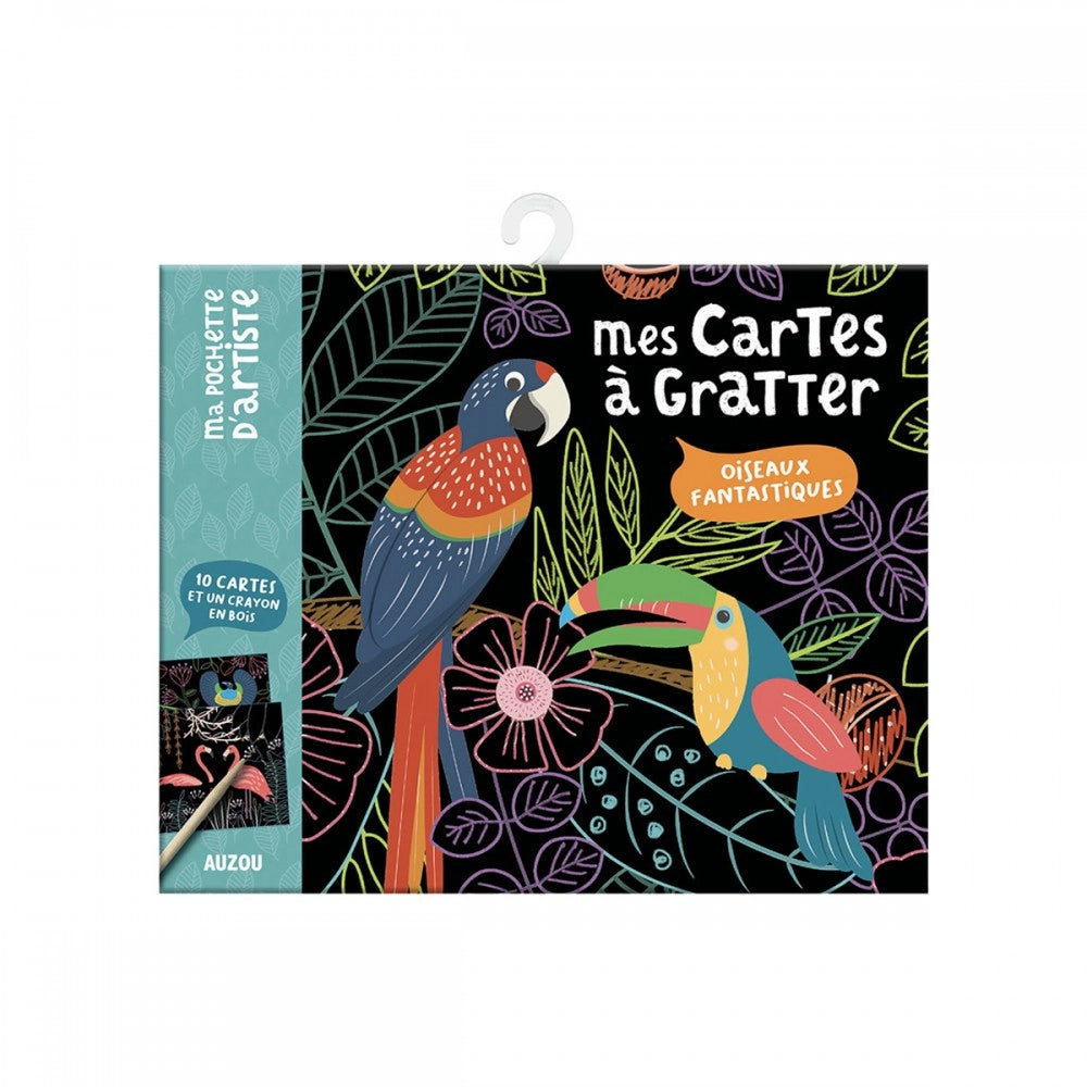 My Scratch Art Cards: My Fantastic Birds, AUZOU