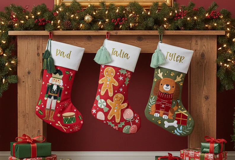 Embroidered Stocking Nutcracker, Stephen Joseph
