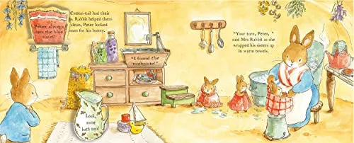 Peter Rabbit: Το κυνήγι του κουνελιού πριν τον ύπνο, Σκληρό βιβλίο με αναδιπλούμενα παραθυράκια για παιδιά 2+, Αγγλική γλώσσα