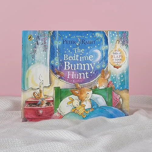 Peter Rabbit: Το κυνήγι του κουνελιού πριν τον ύπνο, Σκληρό βιβλίο με αναδιπλούμενα παραθυράκια για παιδιά 2+, Αγγλική γλώσσα