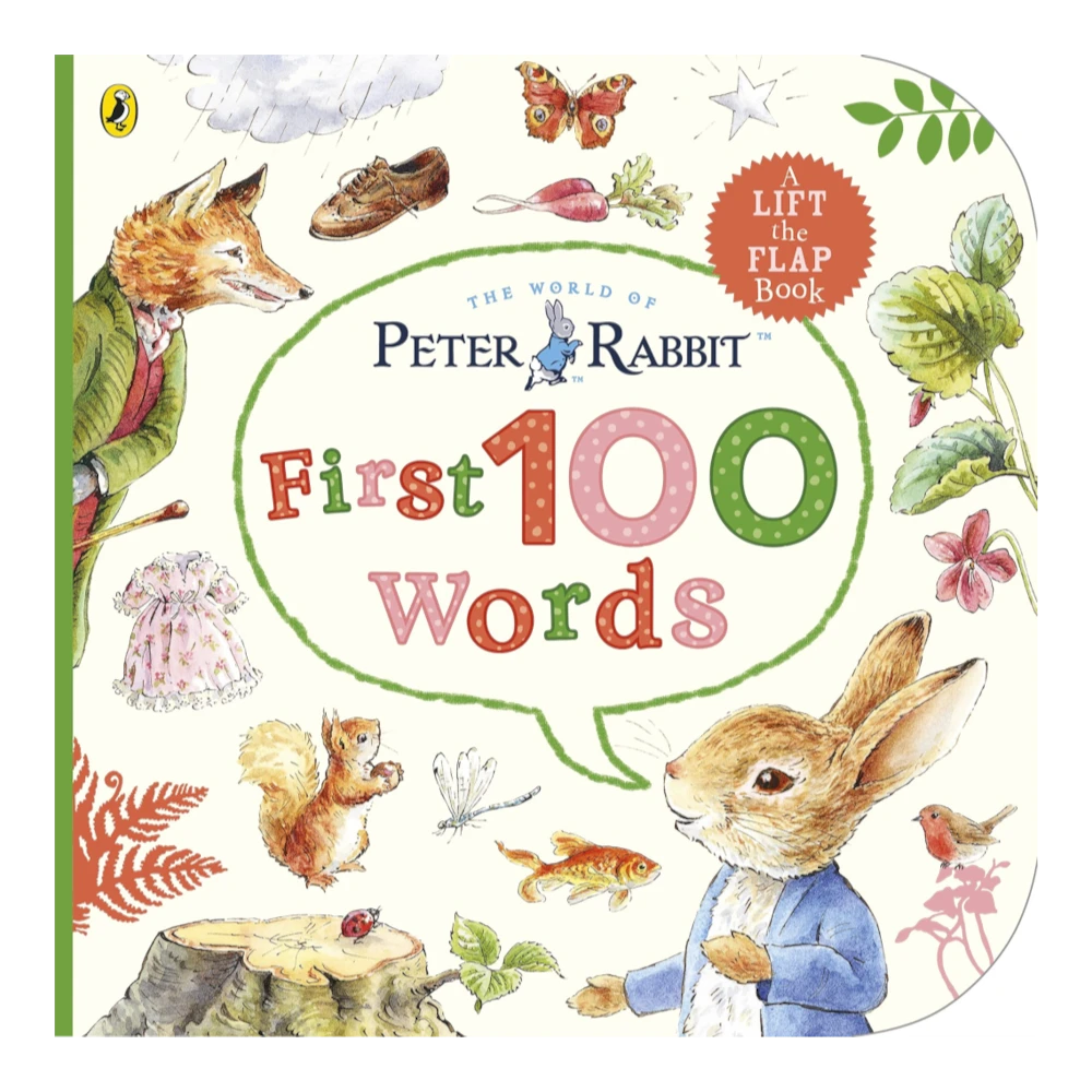 Peter Rabbit: Οι Πρώτες 100 Λέξεις του Peter, Βιβλίο με Αναδιπλούμενες Εικόνες για παιδιά 0+, Αγγλική Γλώσσα