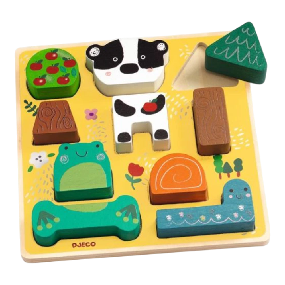 First Puzzle 18M+: Puzz and Match Happy Animals, Djeco