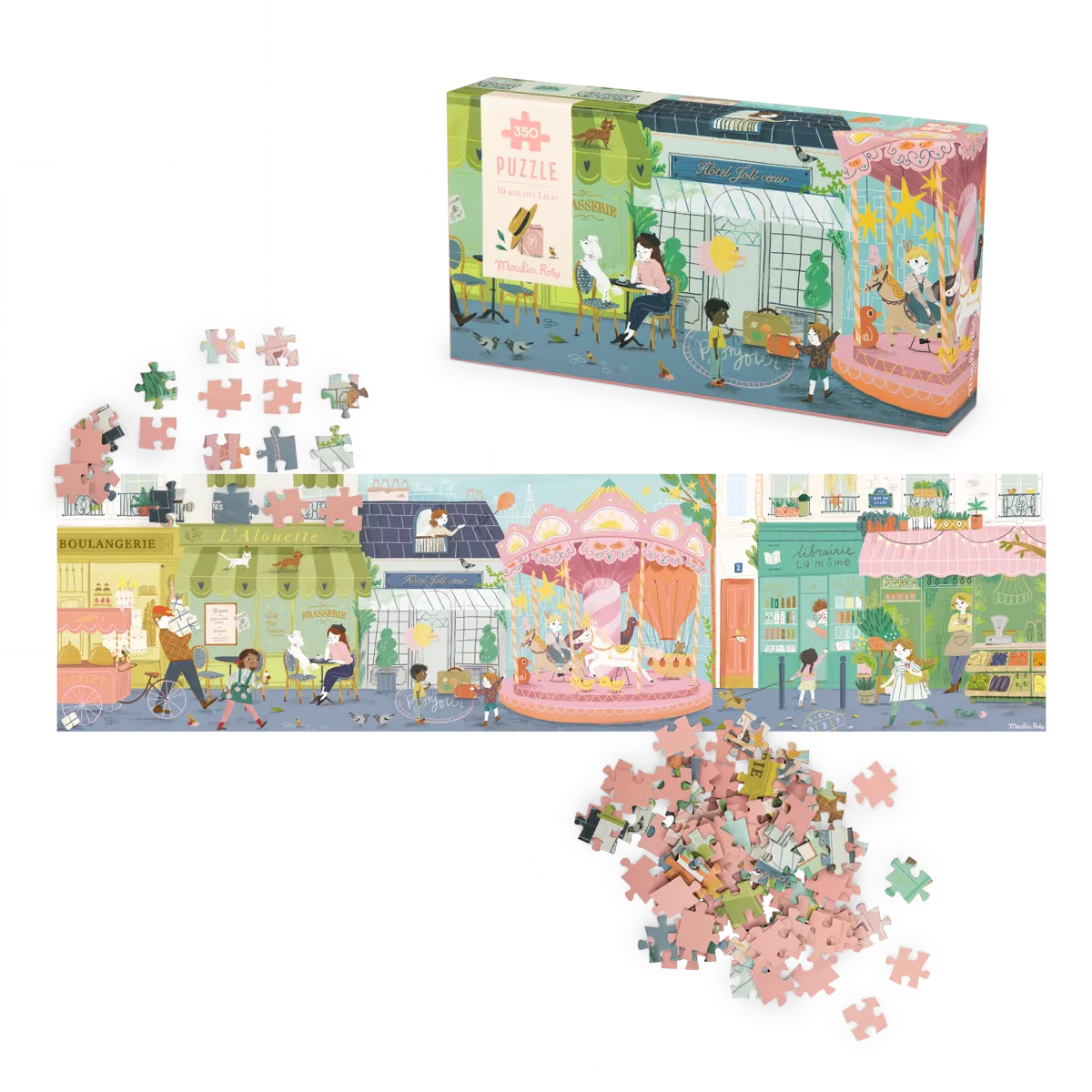 10 Rue des Lilas Puzzle 350 pcs: Les Parisiennes, Moulin Roty