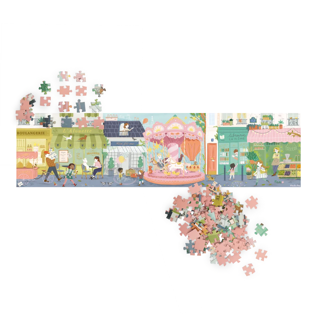 10 Rue des Lilas Puzzle 350 pcs: Les Parisiennes, Moulin Roty