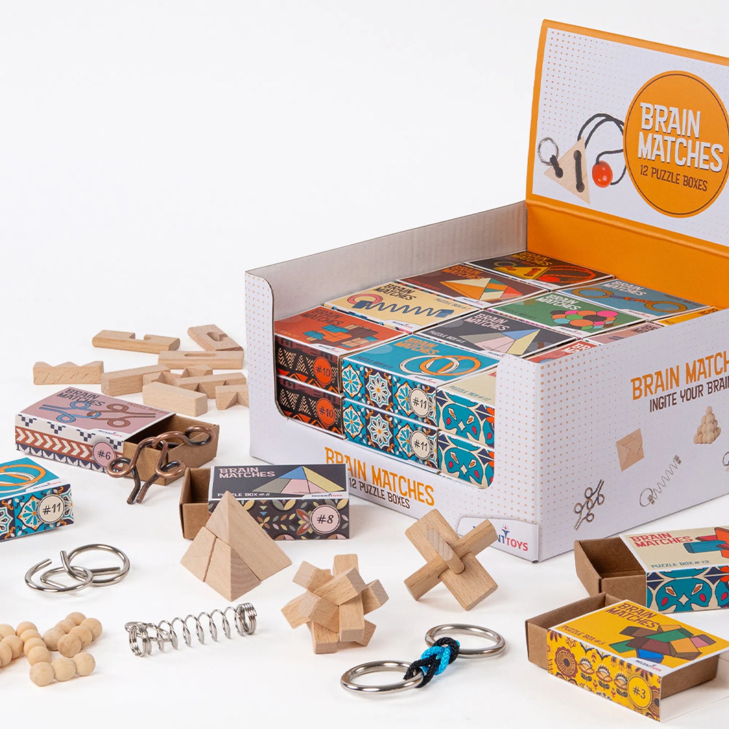 Brain Matches, Matchbox Style Brainteaser Choose 1 of 12 Designe, For Ages 14+