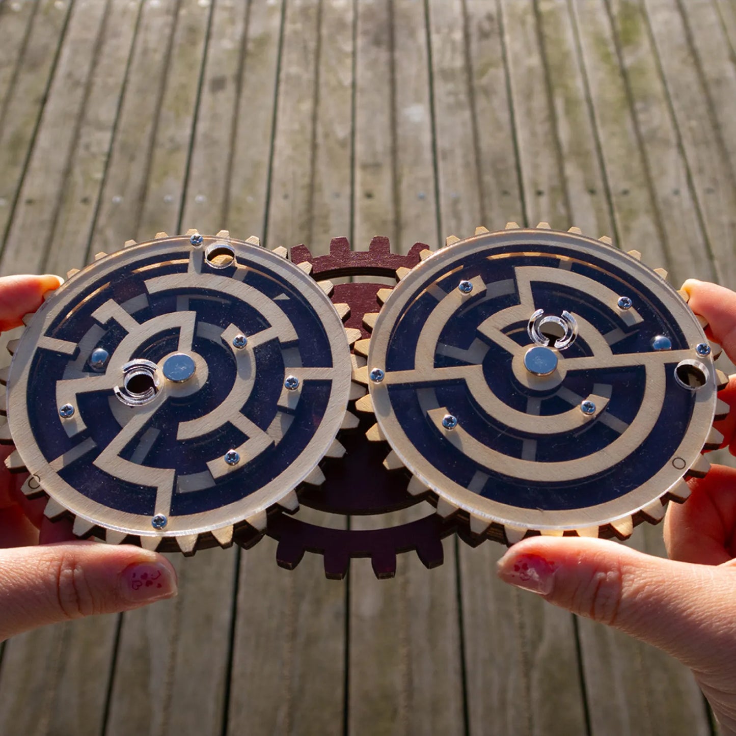 Double Trouble, Wooden Twin Maze Brainteaser, For Ages 14+