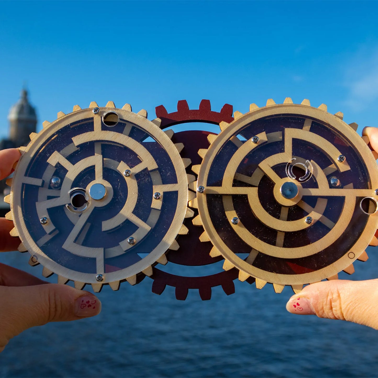 Double Trouble, Wooden Twin Maze Brainteaser, For Ages 14+