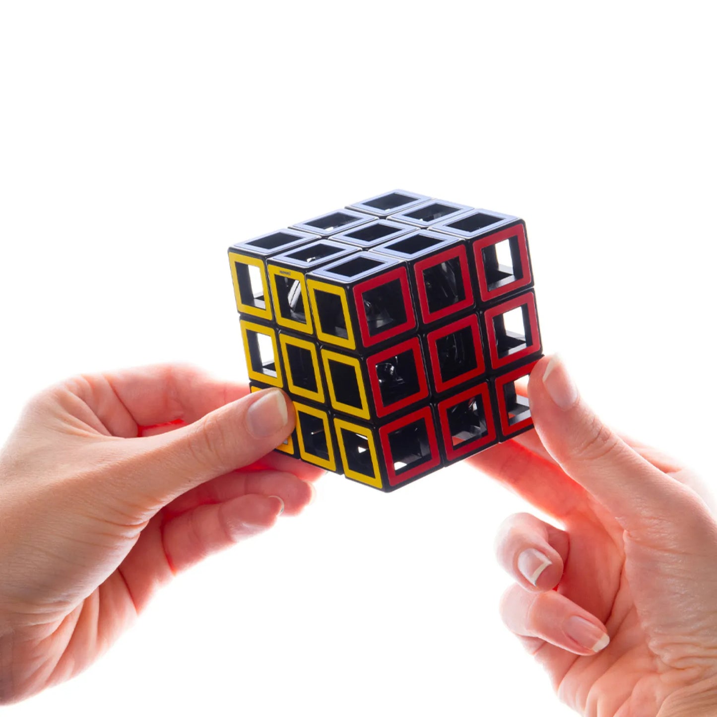 Hollow Cube, Coreless Transparent Brainteaser, For Ages 9+