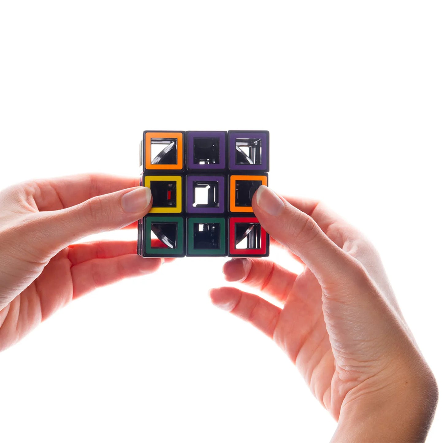 Hollow Cube, Coreless Transparent Brainteaser, For Ages 9+