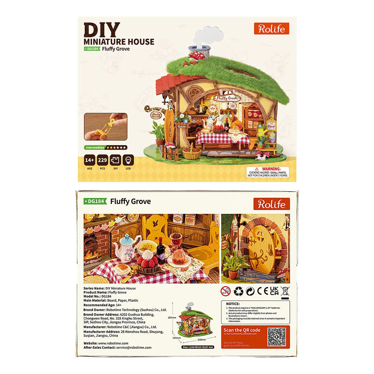 DIY Miniature House 14+: Fluffy Grove DG184, Robotime Rolife