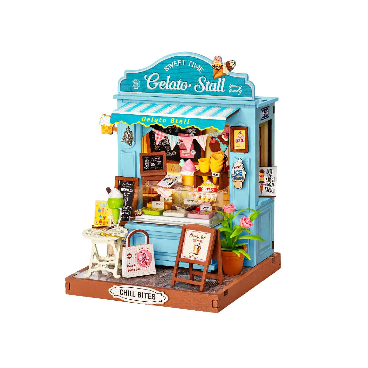 DIY Miniature House 14+: Gelato Stall DS052, Robotime Rolife