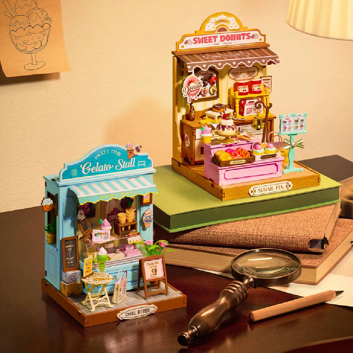 DIY Miniature House 14+: Gelato Stall DS052, Robotime Rolife