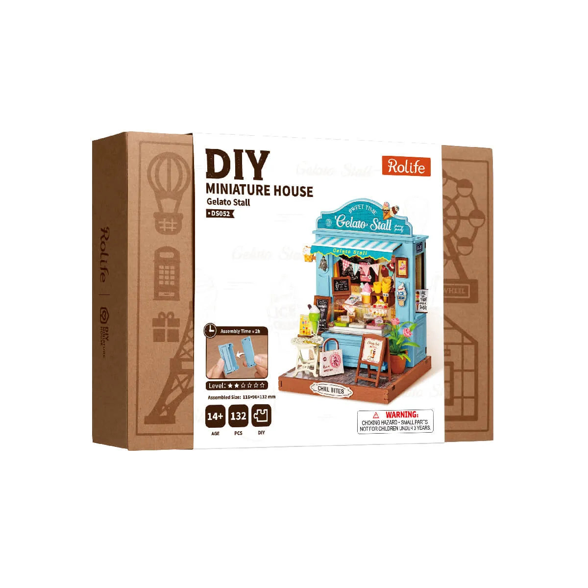DIY Miniature House 14+: Gelato Stall DS052, Robotime Rolife