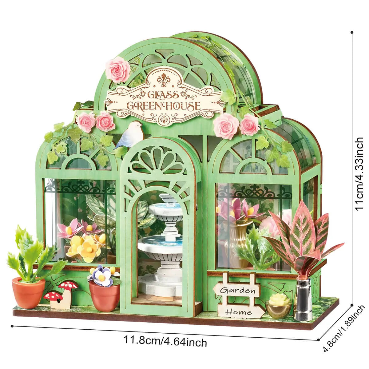 DIY Miniature House 14+: Green Fountain Garden DS049, Robotime Rolife