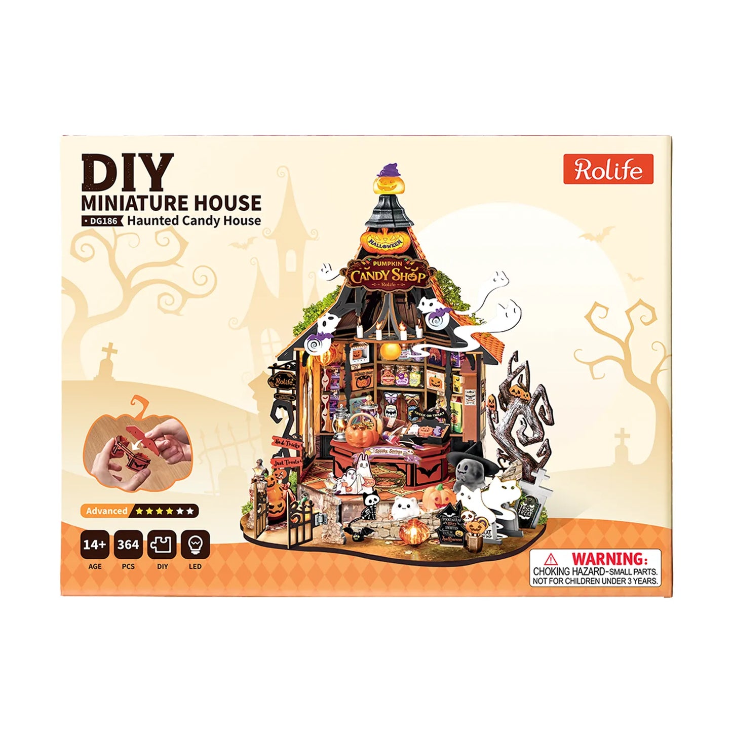 DIY Miniature House 14+: Haunted Candy House DG186, Robotime Rolife