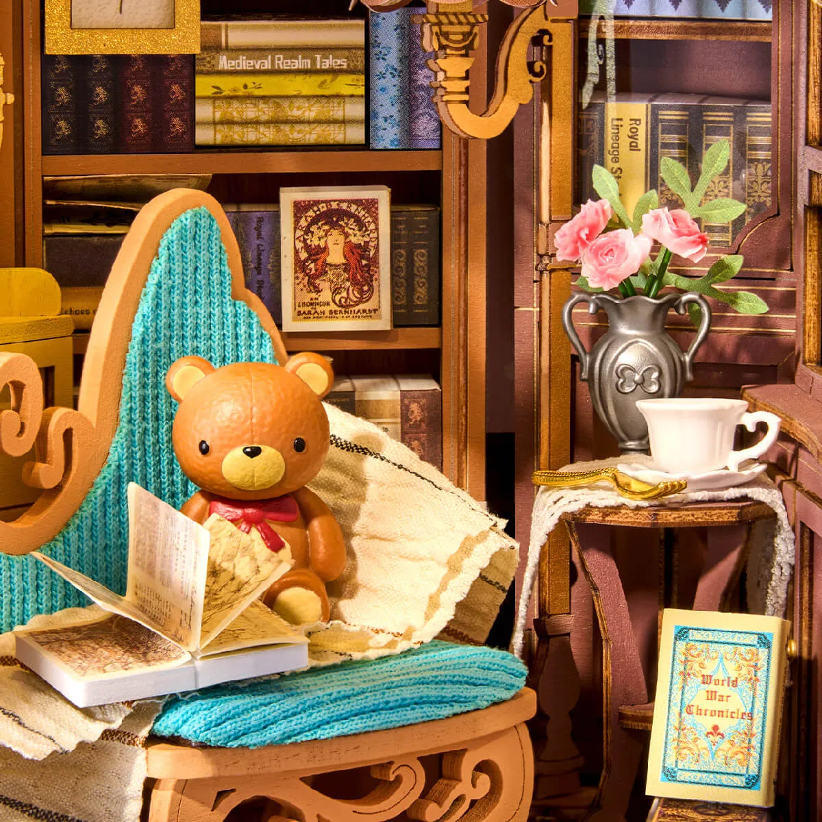 DIY Book Nook 14+: Quiet Corner Study TGE03, Robotime Rolife