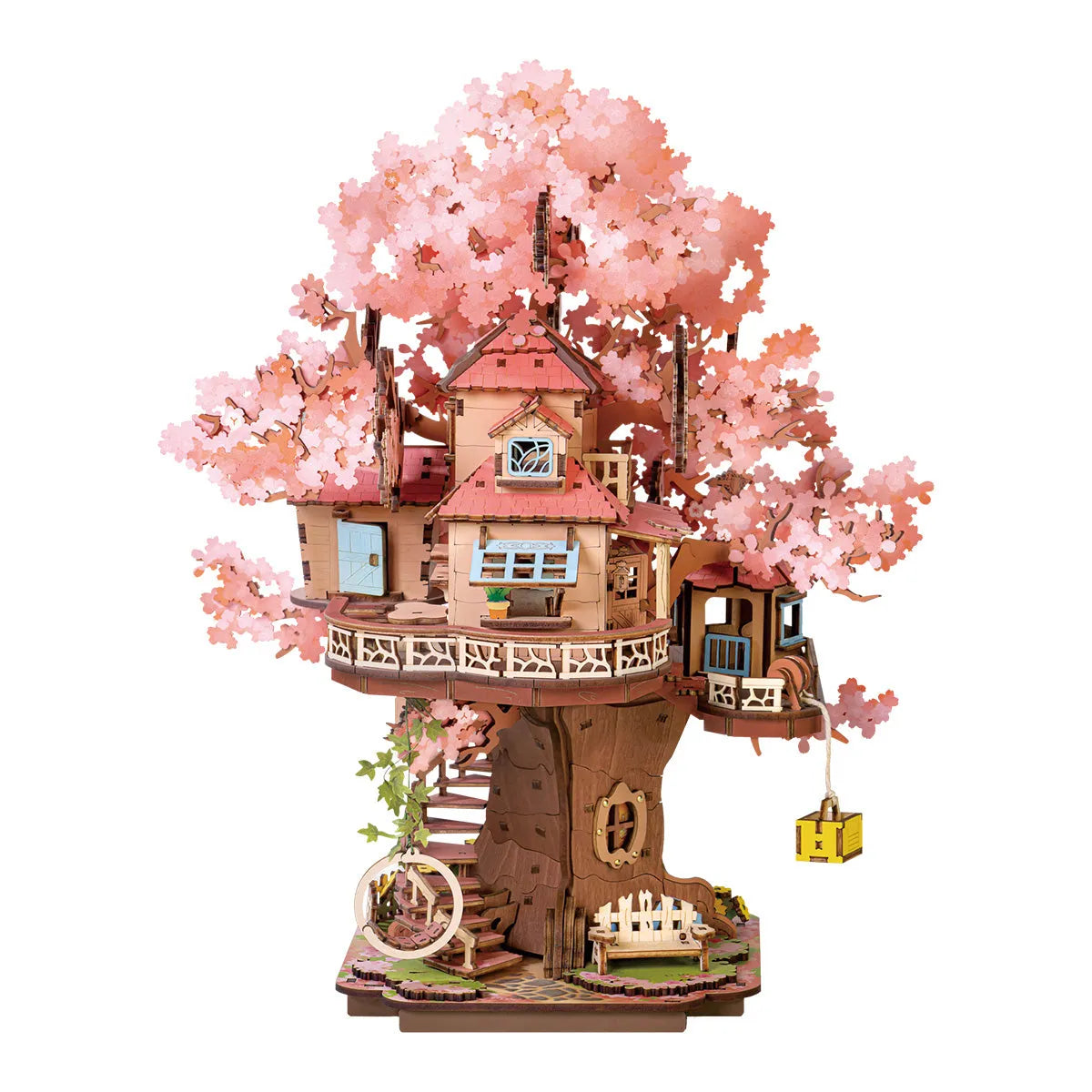3D Wooden Puzzle 14+: Sakura Tree House TGS04, Robotime Rolife