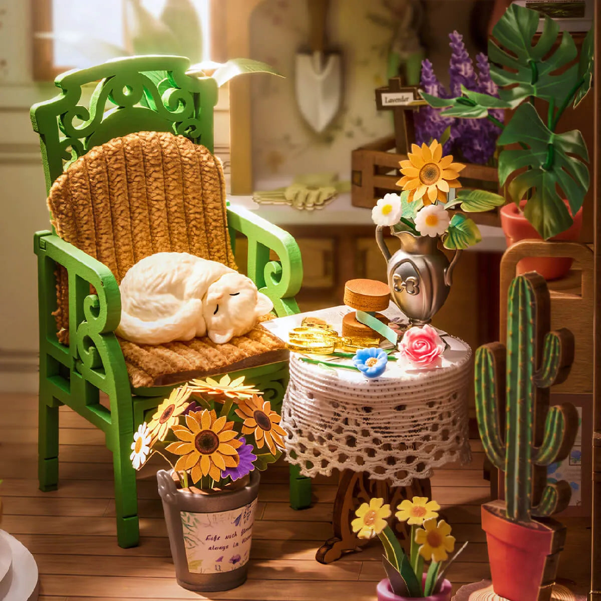 DIY Book Nook 14+: Secret Bloomy Nook TGE04, Robotime Rolife