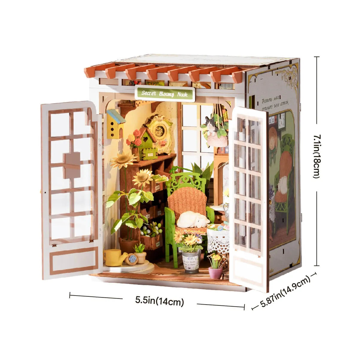 DIY Book Nook 14+: Secret Bloomy Nook TGE04, Robotime Rolife