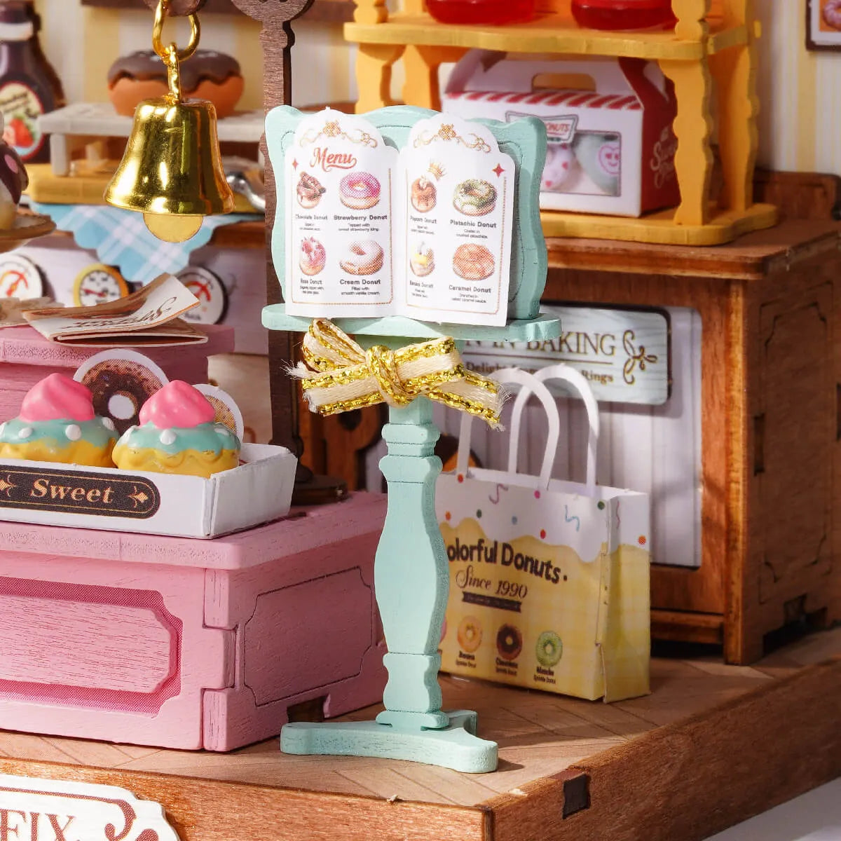 DIY Miniature House 14+: Sweetie's Donut Shop DS051, Robotime Rolife
