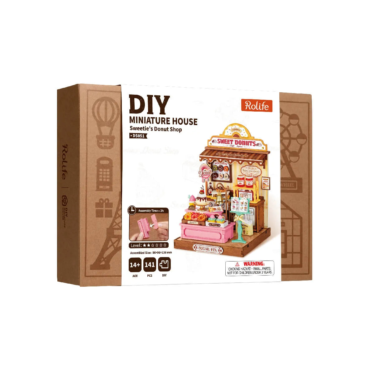 DIY Miniature House 14+: Sweetie's Donut Shop DS051, Robotime Rolife