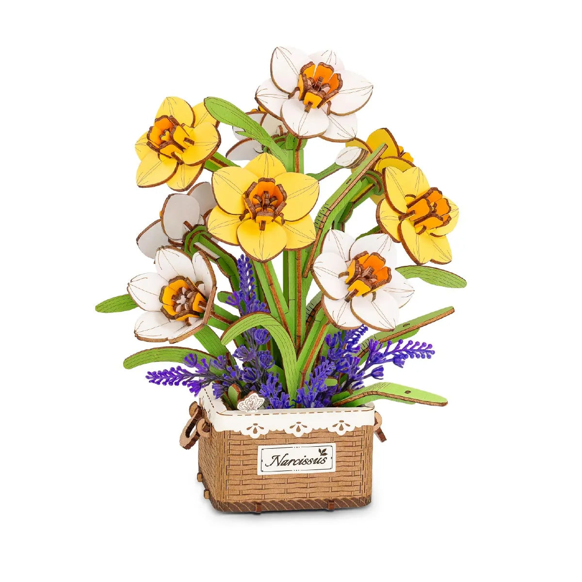 DIY Flower Bouquet 3D Puzzle 14+: Narcissus TF002, Robotime Rowood