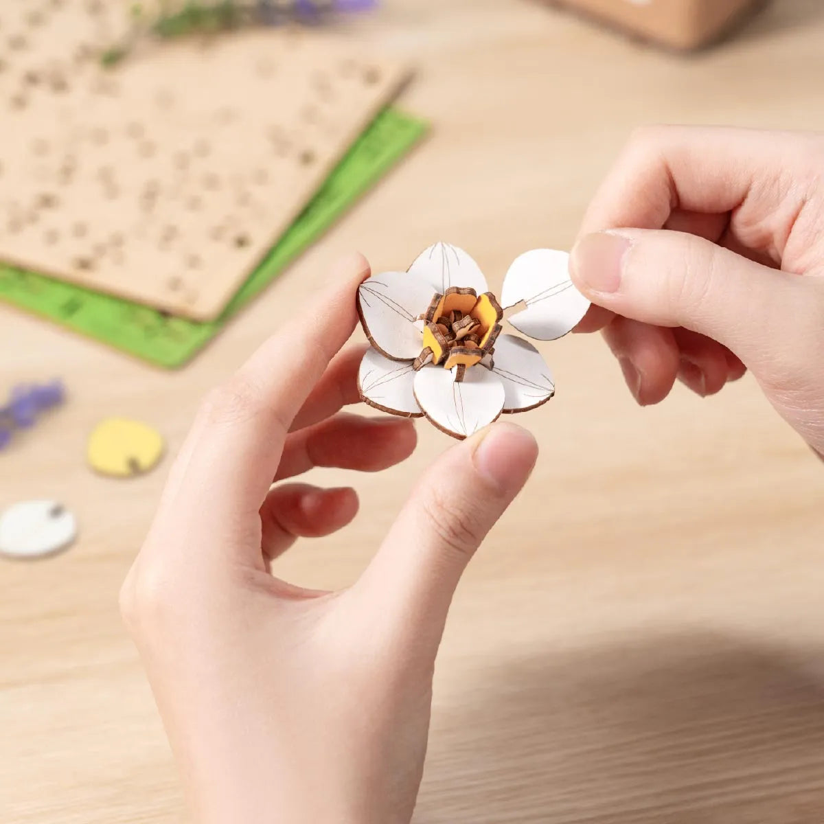 DIY Flower Bouquet 3D Puzzle 14+: Narcissus TF002, Robotime Rowood