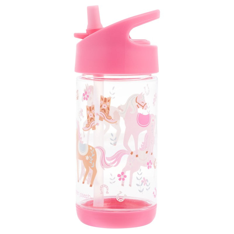 Flip Top Water Bottle Girl Horse: Kids Flip Top Water Bottle 10oz. For Kids 1+