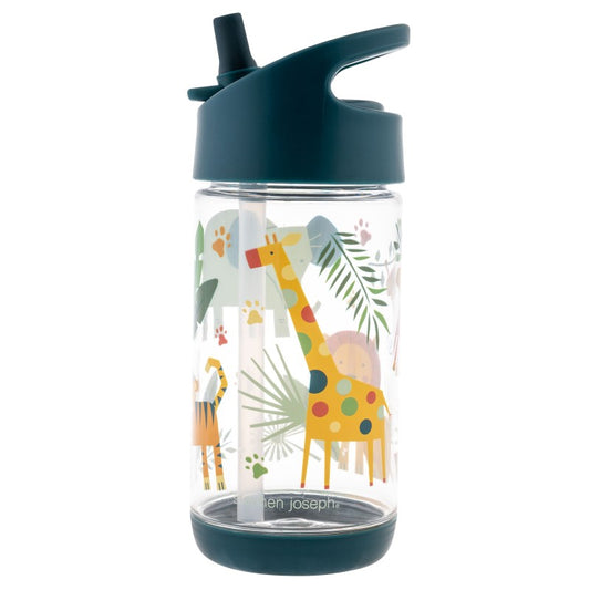 Zoo, Flip Top Water Bottle, For Kids 1+, 10oz
