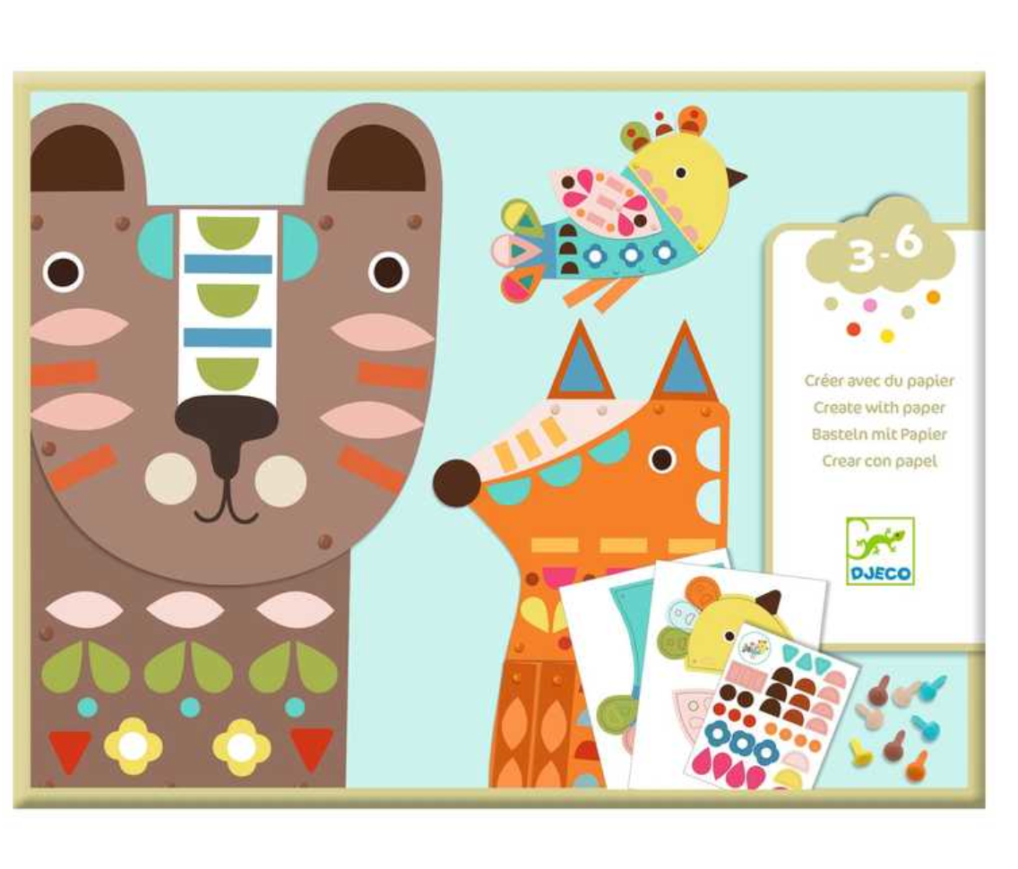 3 Giant Animals, Paper Craft Kit, 3+, Build A Bear, Fox & Bird With 200+ Stickers