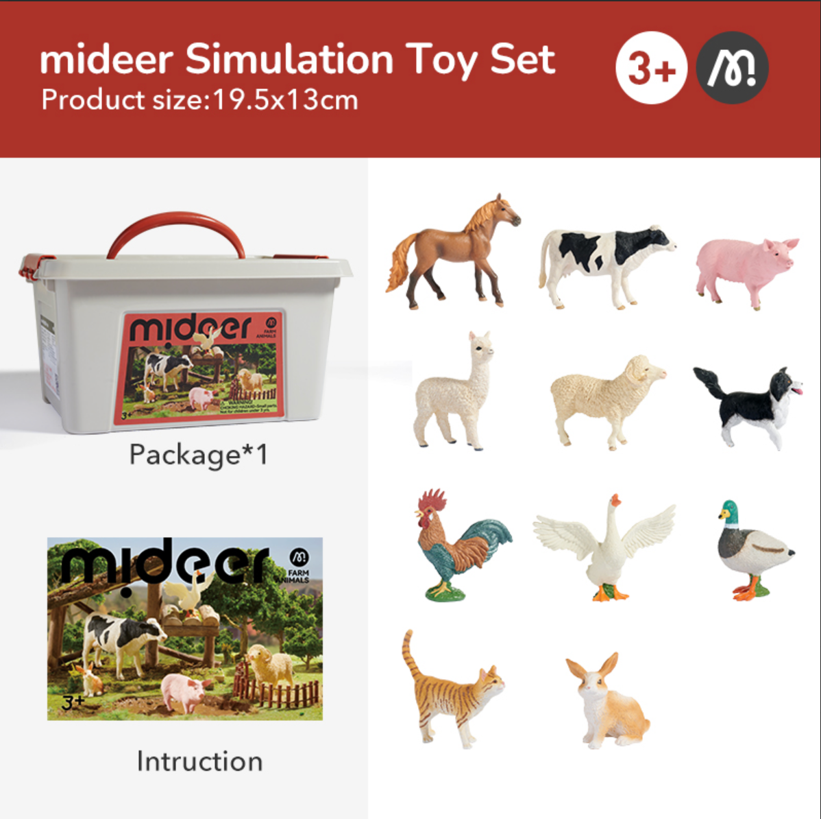 Farm animals, Mideer