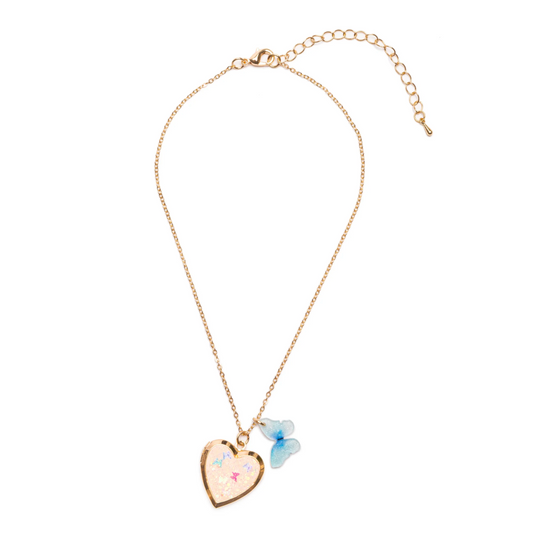 Great Pretenders Butterfly Heart Locket Necklace