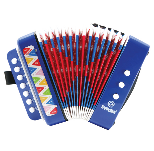 Svoora Blue Accordion with 7 Keys (14 notes)