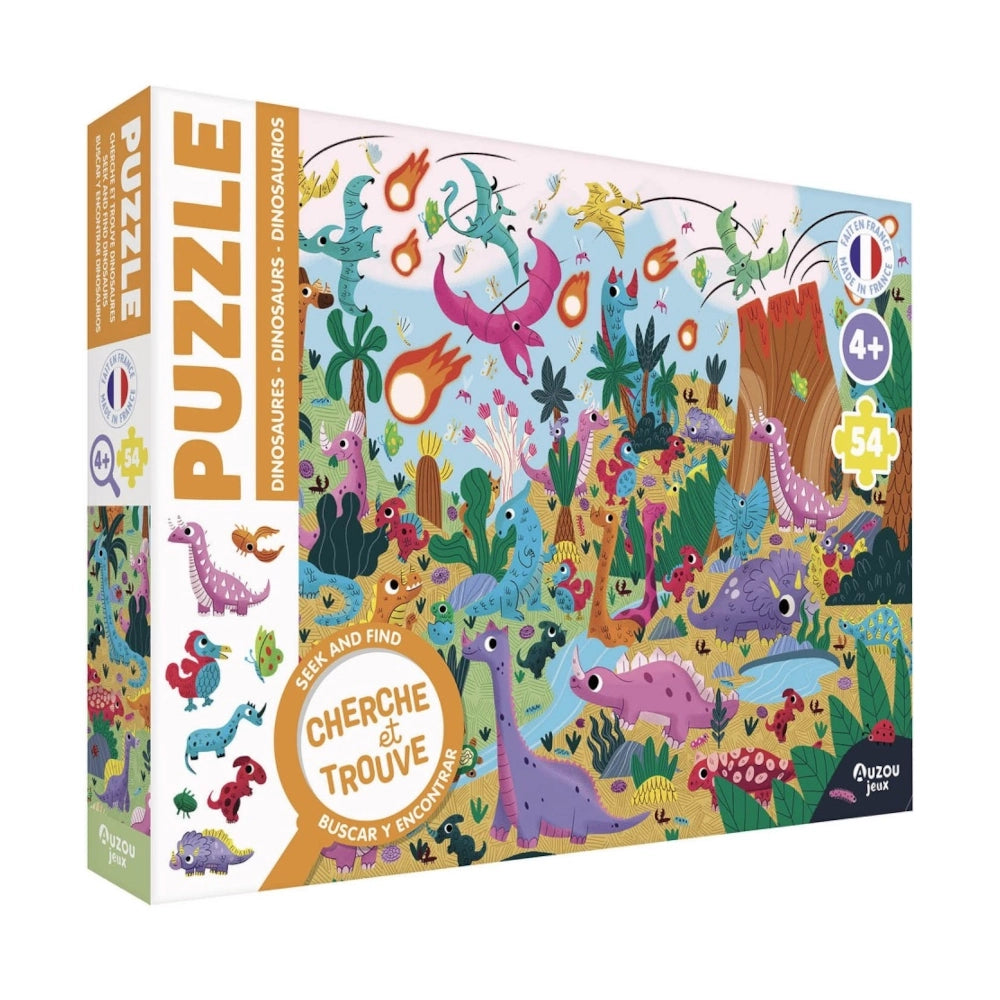 Seek and Find Puzzle 54 pcs: Dinosaurs, AUZOU