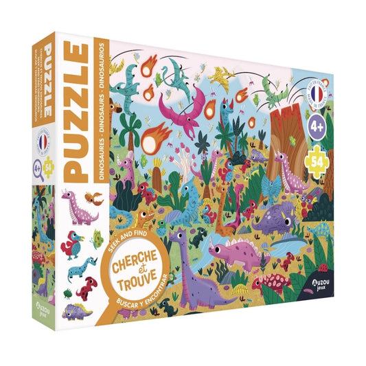 Seek and Find Puzzle 54 pcs: Dinosaurs, AUZOU
