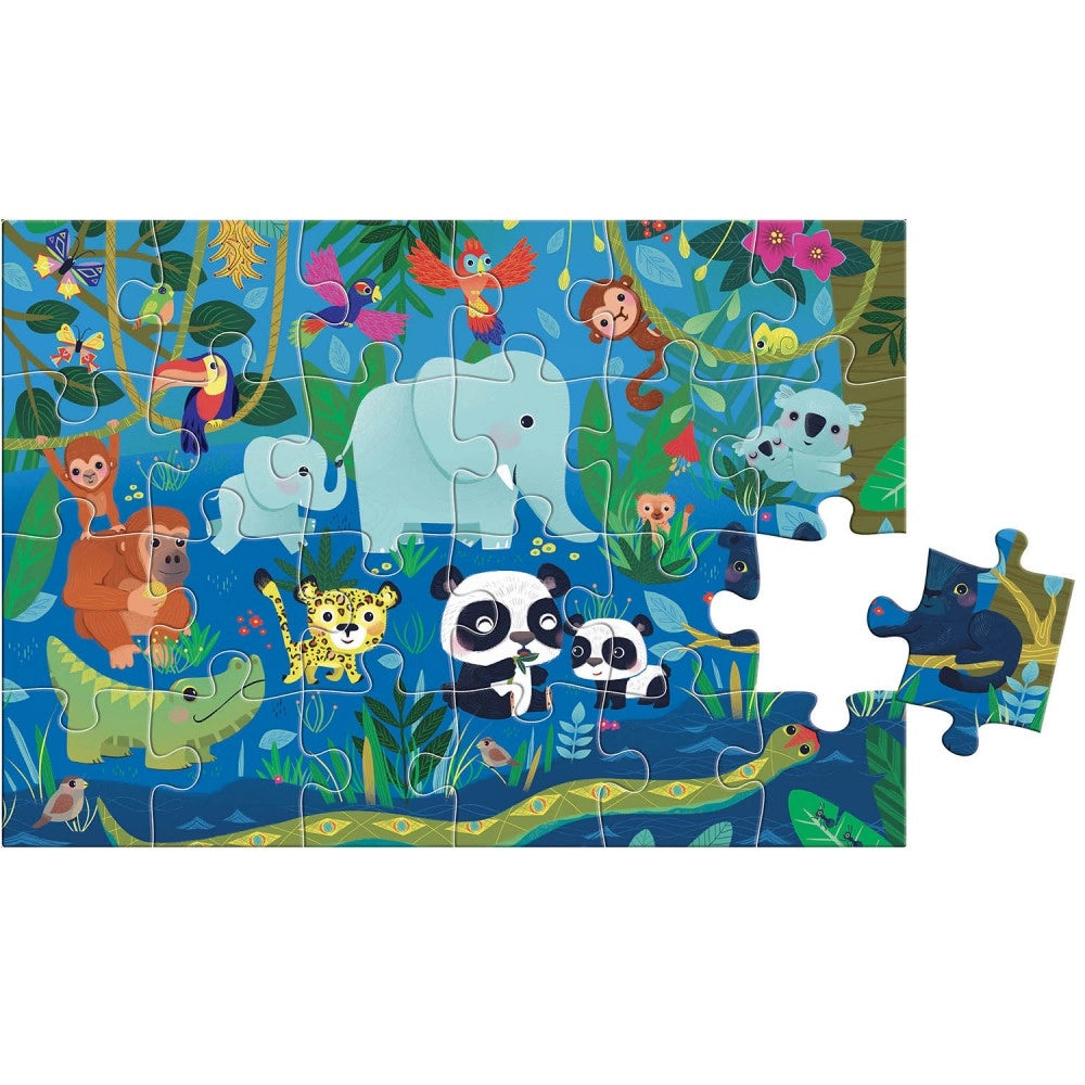 Seek and Find Puzzle for the Little Ones 24 pcs: Animals, AUZOU
