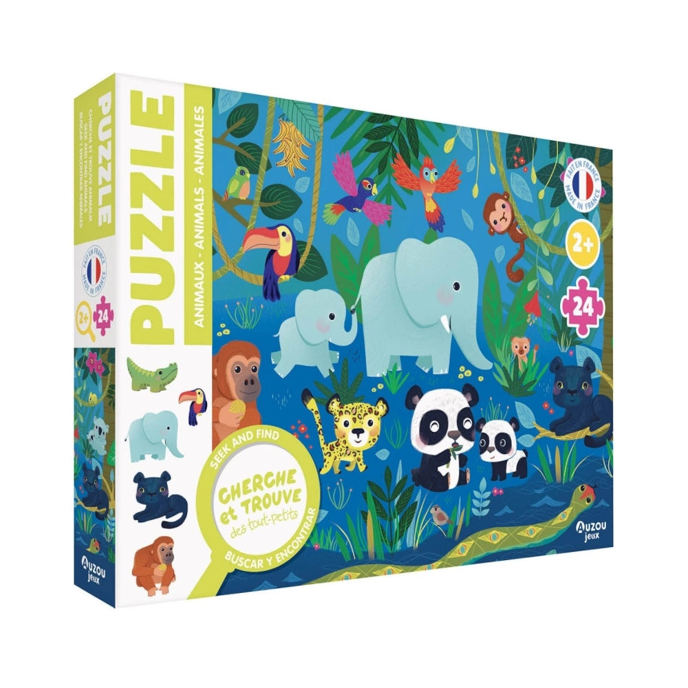 Seek and Find Puzzle for the Little Ones 24 pcs: Animals, AUZOU
