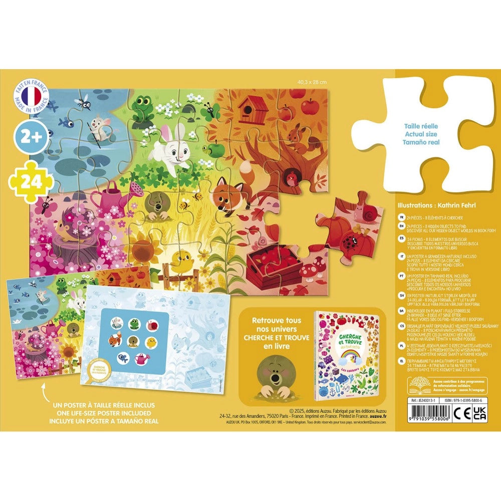 Seek and Find Puzzle for the Little Ones 24 pcs: Colours, AUZOU