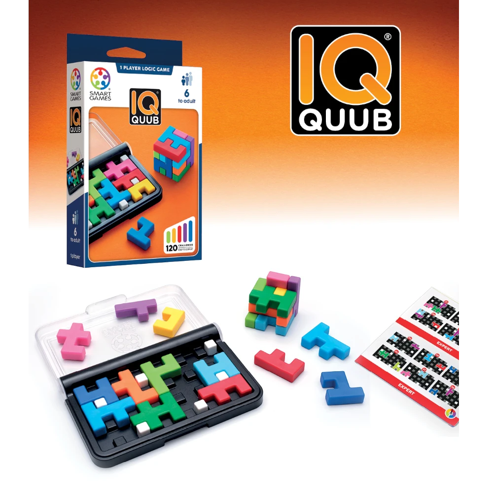 Brainteaser Game 6+: IQ Quub 120 Challenges, SmartGames