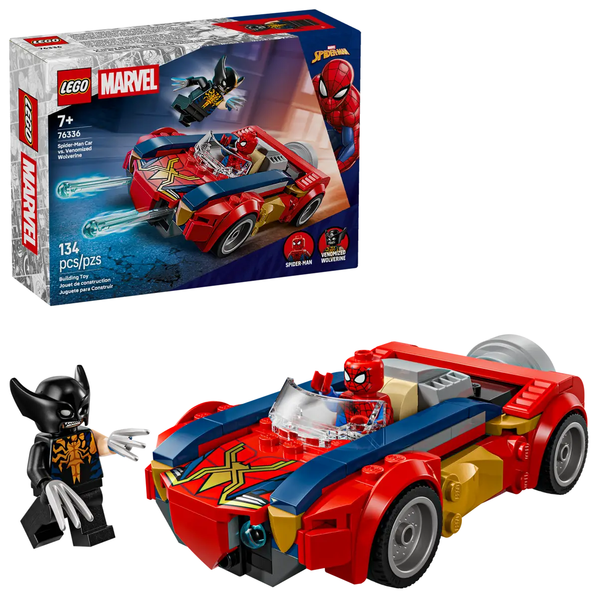 Spider-Man Car vs. Venomized Wolverine 76336, Lego Marvel