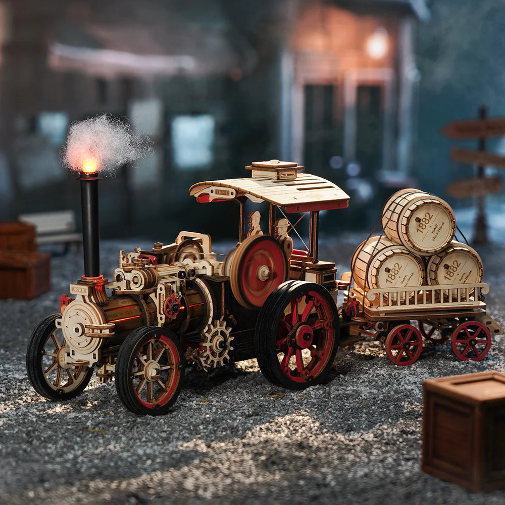 3D Wooden Puzzle: Steam Engine Mechanical LKA01 (Battery powered), ROKR