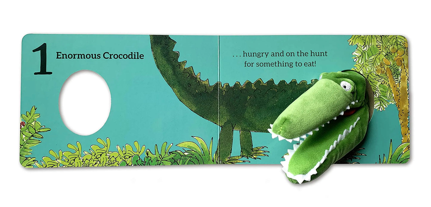 The Enormous Crocodile’s Finger Puppet Book, Roald Dahl, Board Book for Kids 0+, English Language